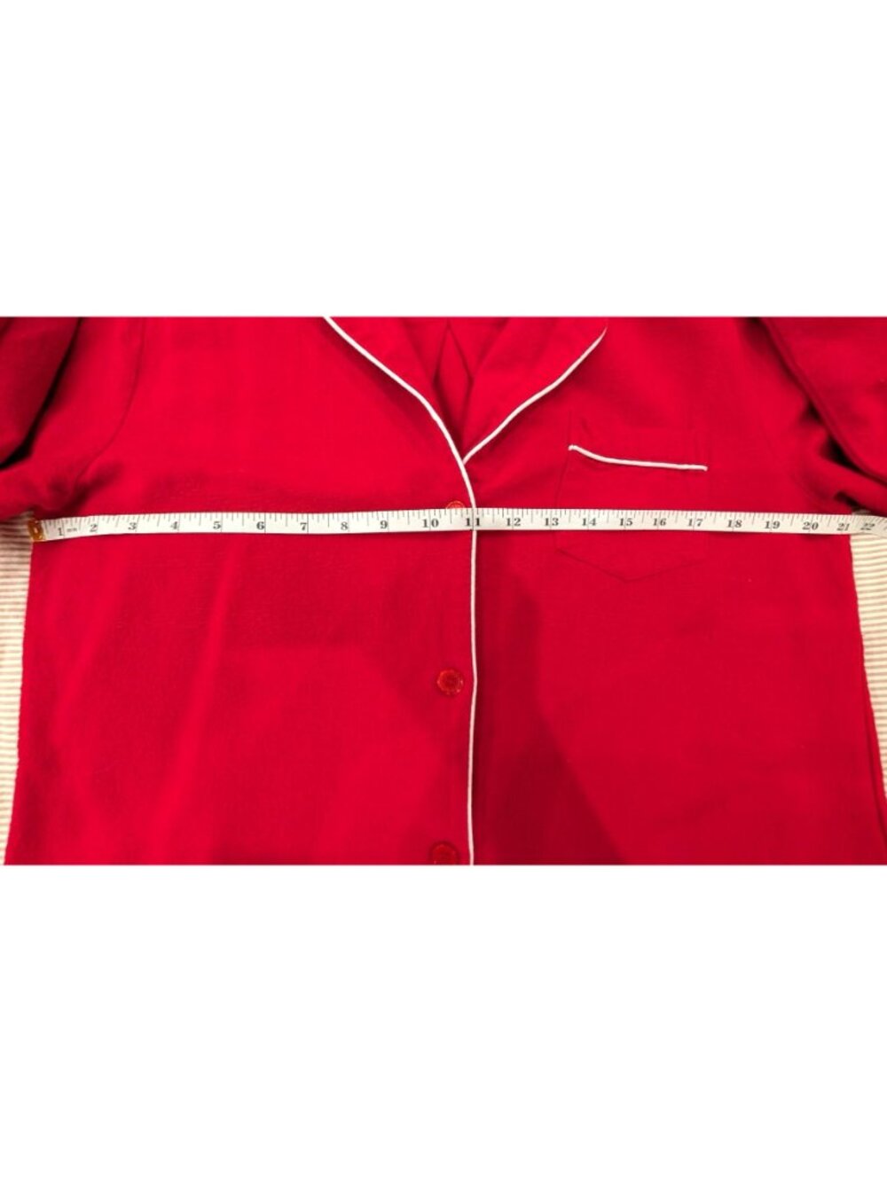 Petite Plume Red Cotton Flannel Pajama Set, Women Size Medium - Picture 14 of 16